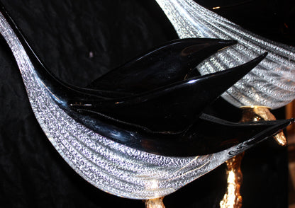 Licio Zanetti 'Murano Glass Geese w/ Bronze Base' Sculpture (VERY RARE) - Centaur Art Galleries