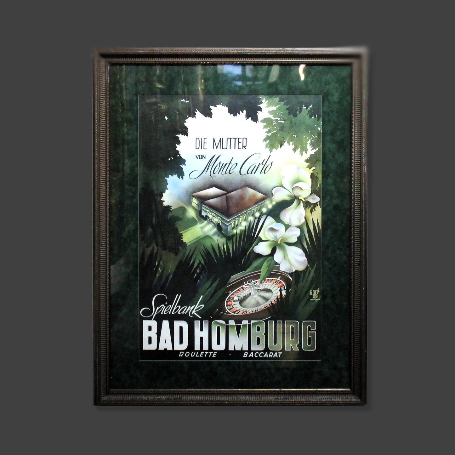 The Mother of Monte Carlo Spielbank Bad Homburg- Rare Poster - Centaur Art Galleries