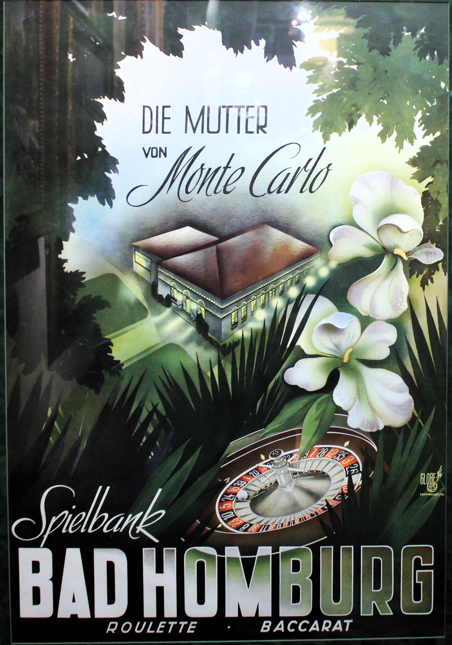 The Mother of Monte Carlo Spielbank Bad Homburg- Rare Poster - Centaur Art Galleries