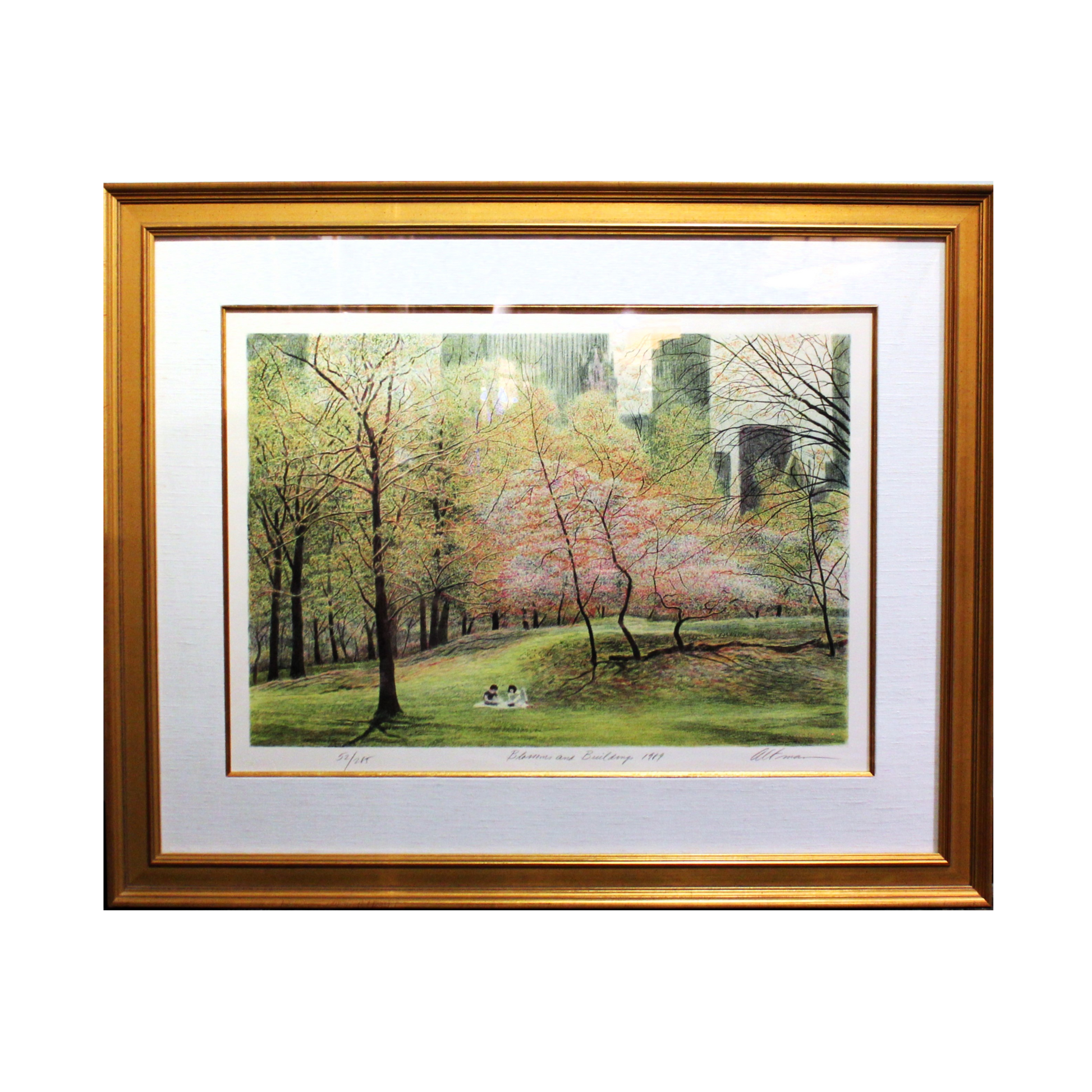 Harold Altman 'Blossoms and Buildings, 1989' - Centaur Art Galleries