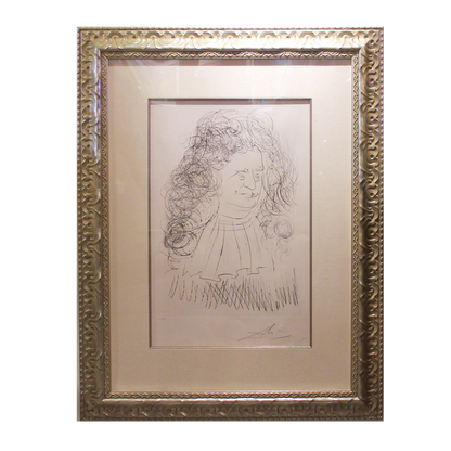 Salvador Dali 'Portrait of La Fountaine' from Le Bestiaire De La Fontaine Suite