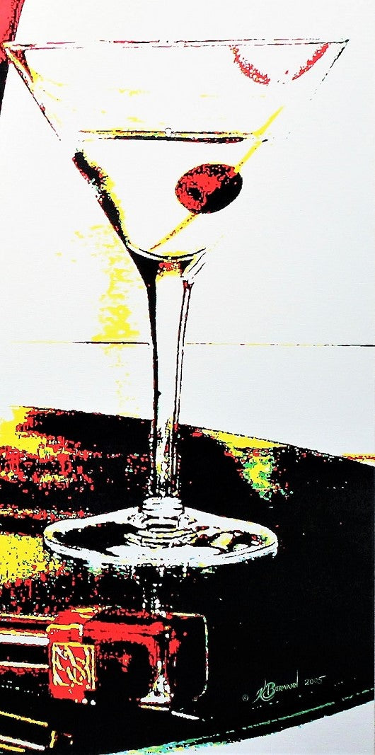 Kurt Burmann 'Desire Me Red'  Stretched Painting