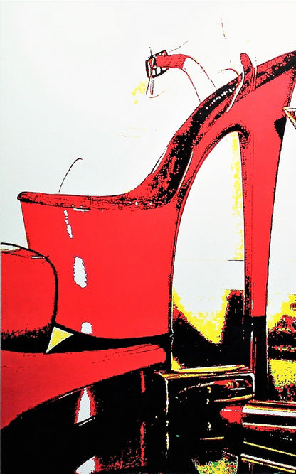Kurt Burmann 'Desire Me Red'  Stretched Painting