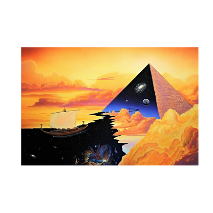 Kurt Burmann 'The Cosmic Nile'  Stretched Painting