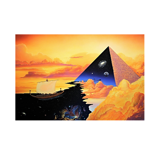 Kurt Burmann 'The Cosmic Nile'  Stretched Painting