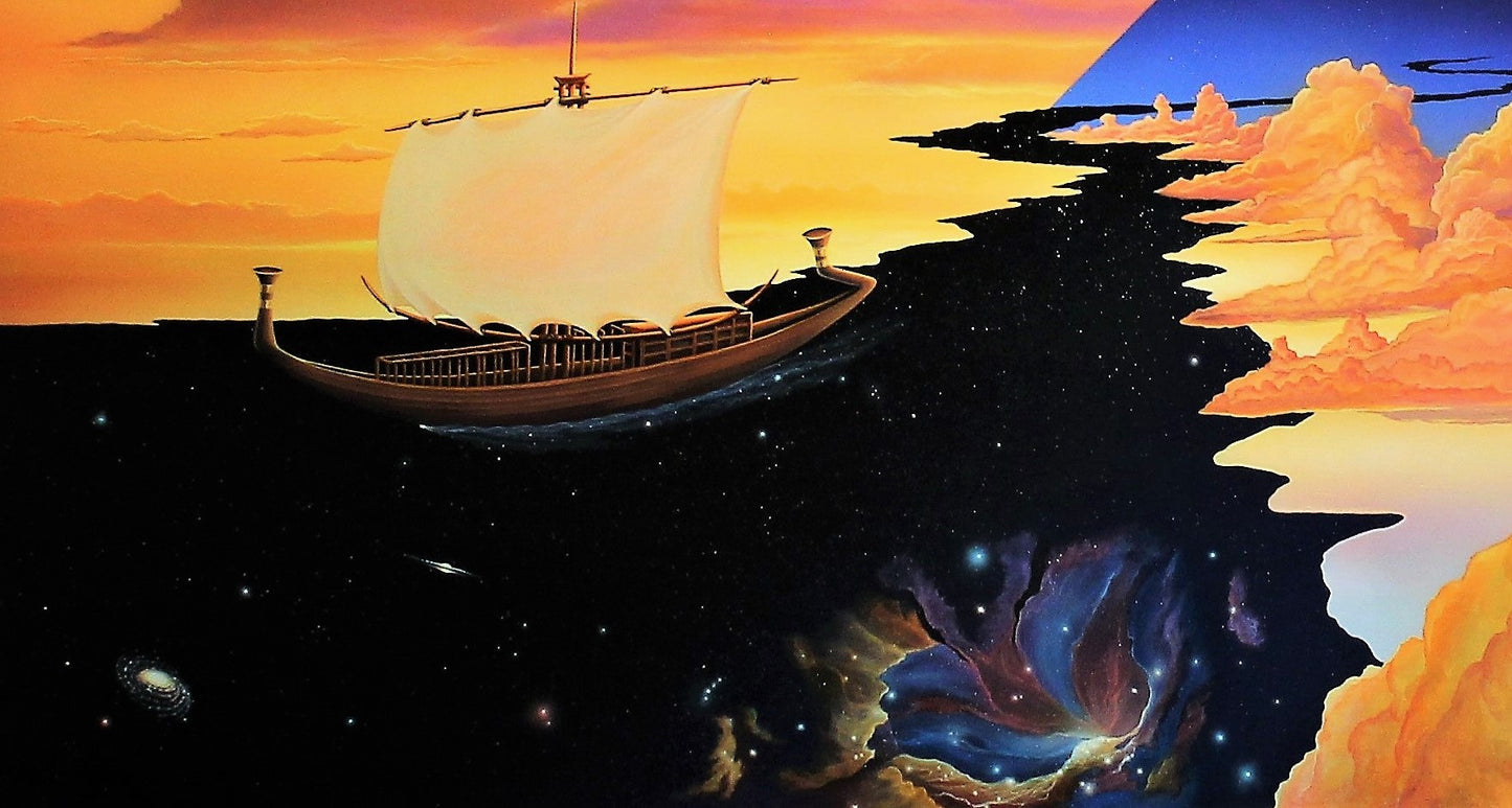 Kurt Burmann 'The Cosmic Nile'  Stretched Painting