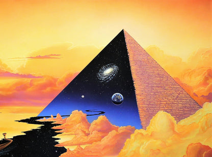 Kurt Burmann 'The Cosmic Nile'  Stretched Painting
