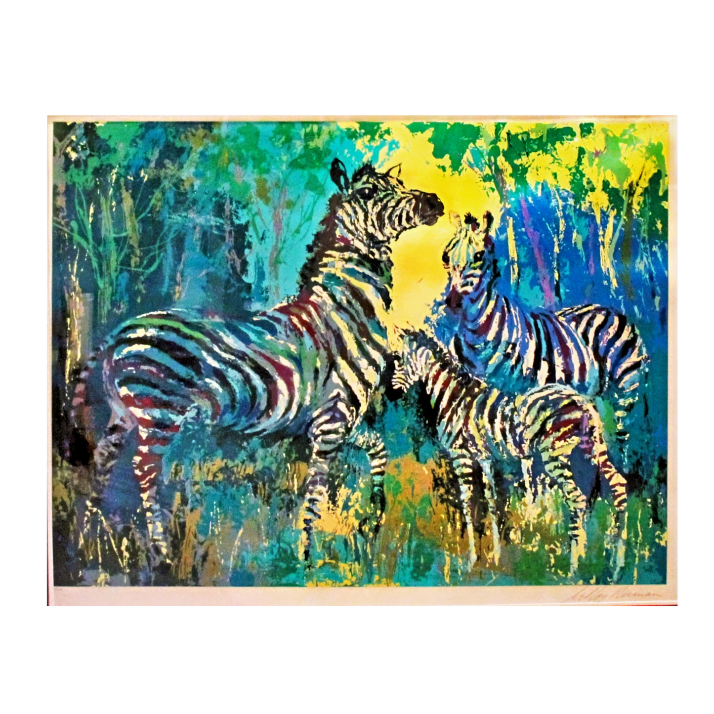LeRoy Neiman 'Zebra Family'