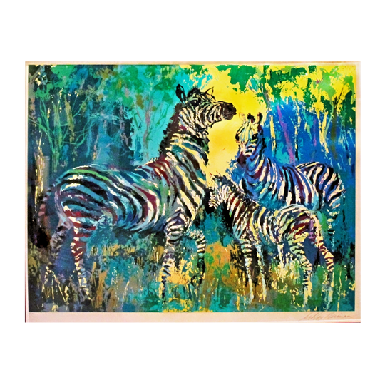 LeRoy Neiman 'Zebra Family'