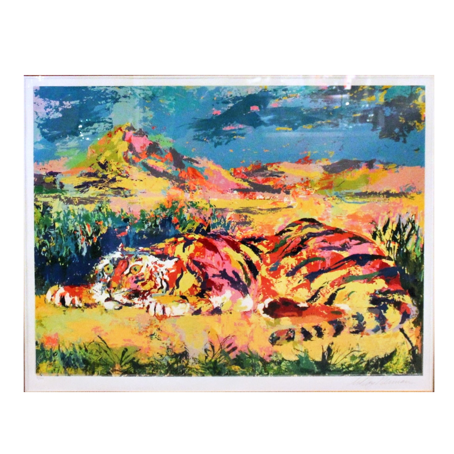 LeRoy Neiman 'Caspian Tiger'  Hand-signed 