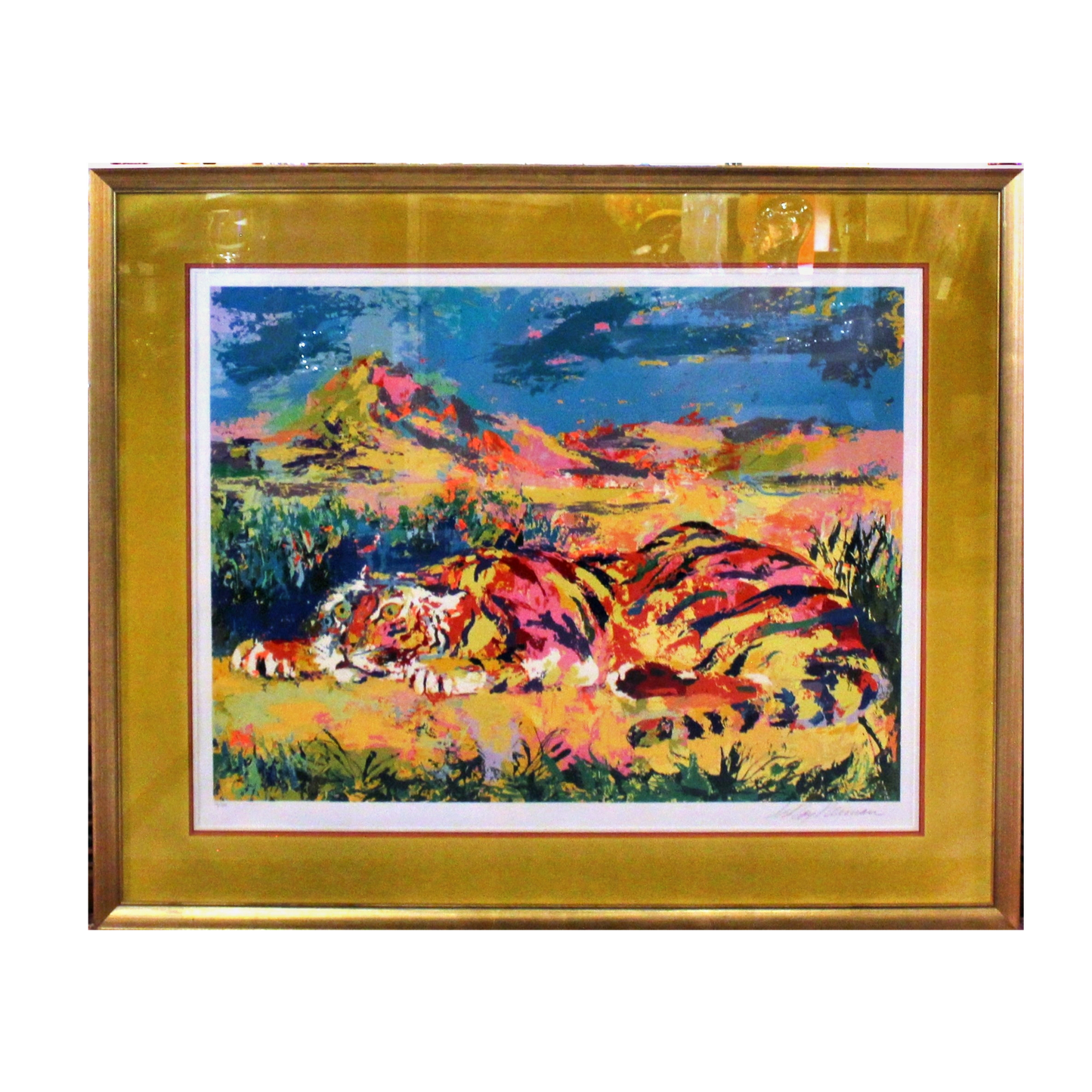LeRoy Neiman 'Caspian Tiger' Numbered Serigraph