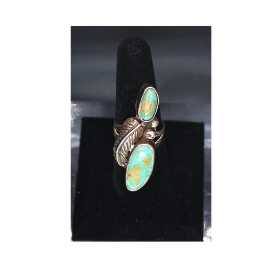 Vintage Navajo Ring with Beautiful Royston Turquoise
