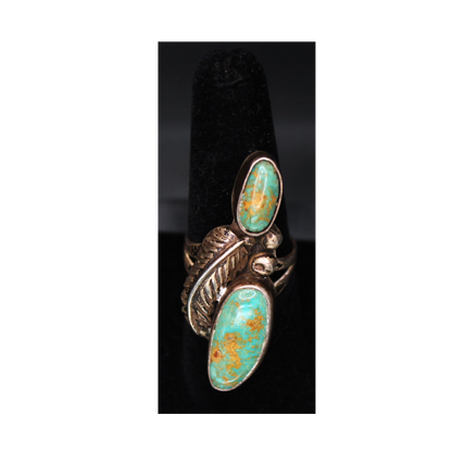 Vintage Navajo Ring with Beautiful Royston Turquoise