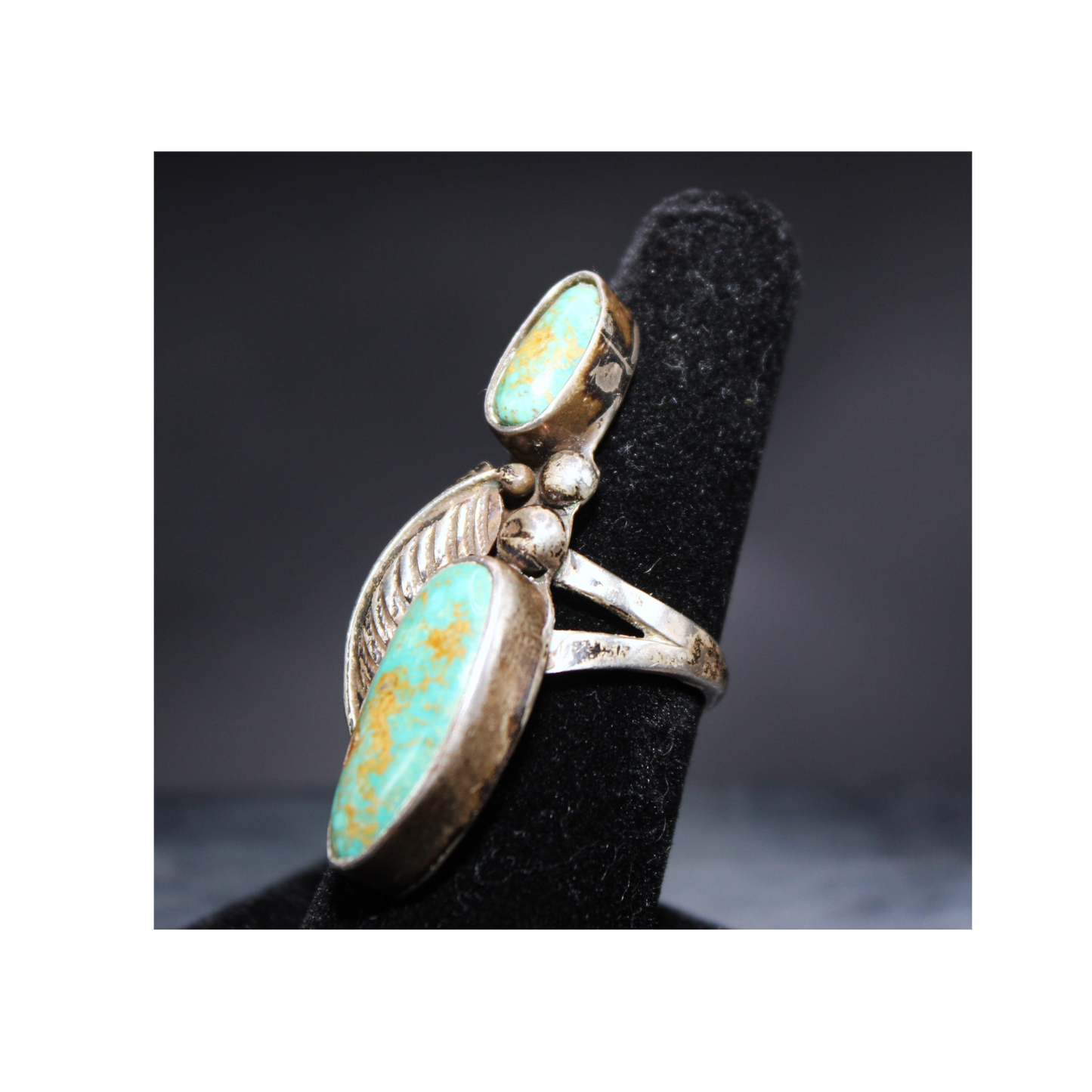 Vintage Navajo Ring with Beautiful Royston Turquoise
