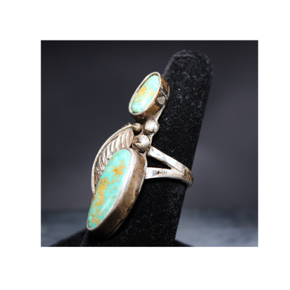 Vintage Navajo Ring with Beautiful Royston Turquoise