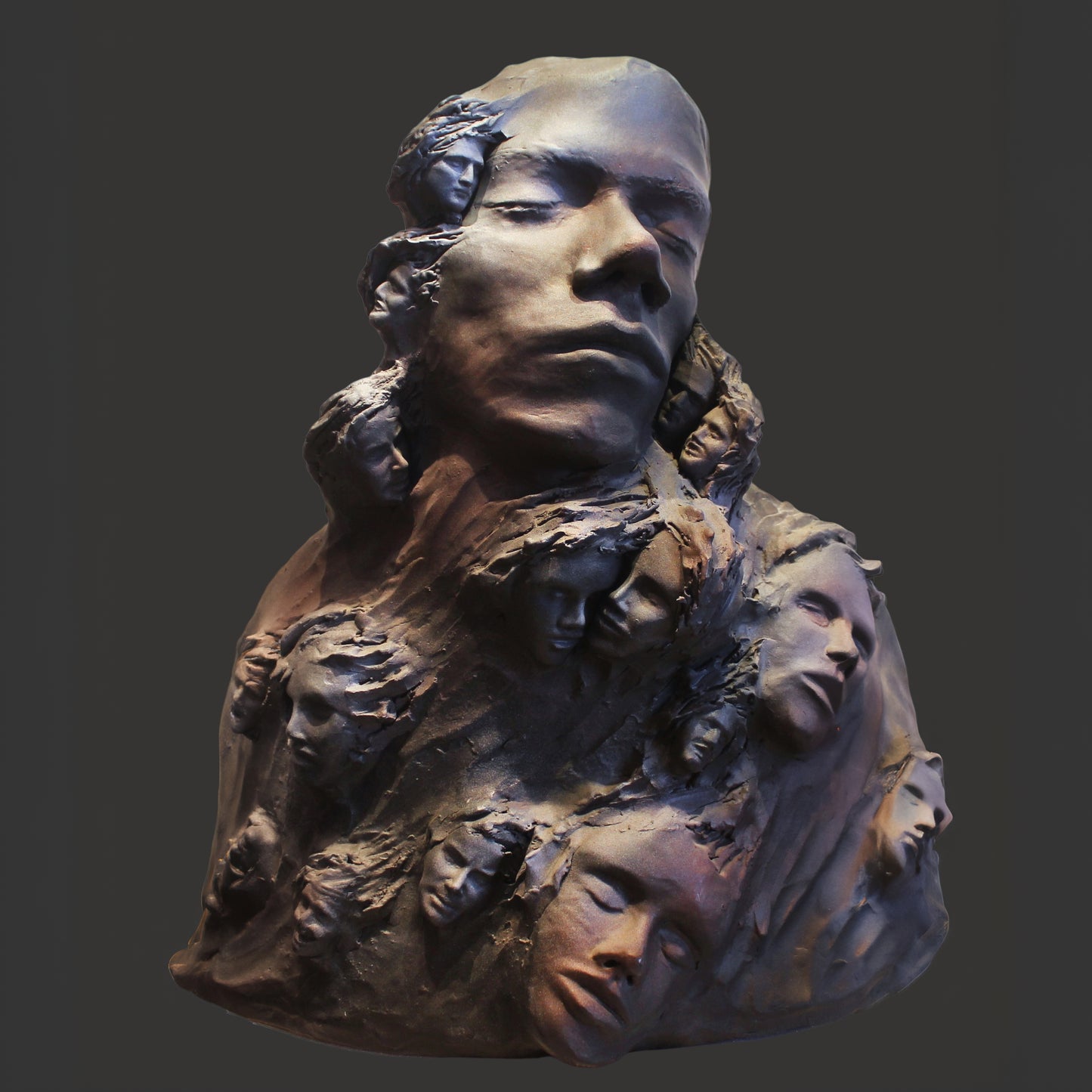 Sam Corner "Many Faces' Sculpture - Centaur Art Galleries