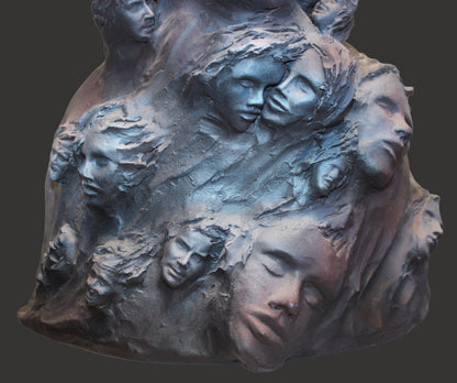 Sam Corner "Many Faces' Sculpture - Centaur Art Galleries