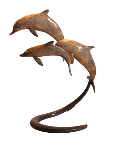 Brian Arthur 'Leapin Dolphin Family of 3' Bronze Sculpture - Centaur Art Galleries
