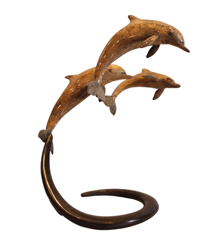 Brian Arthur 'Leapin Dolphin Family of 3' Bronze Sculpture - Centaur Art Galleries