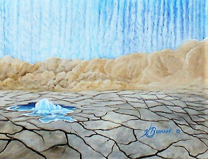 Kurt Burmann 'Meltdown'  Stretched Painting