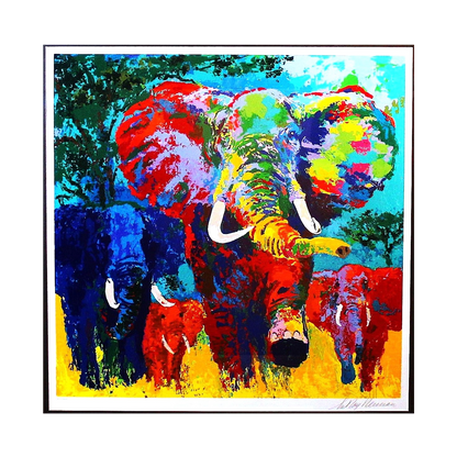 LeRoy Neiman 'Elephant Charge'