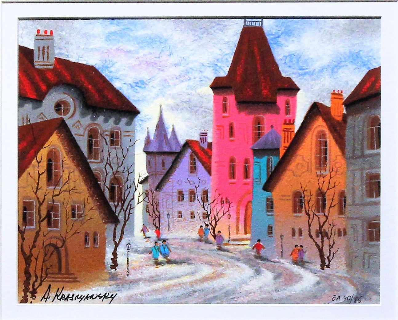 Anatol Krasnyansky 'Gdansk Poland Near Harbor' - Centaur Art Galleries