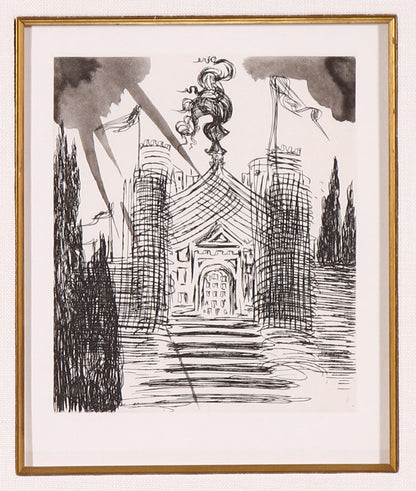 Salvador Dali 'Le Chateau D’Otrante Suite- Plate 3' - Centaur Art Galleries
