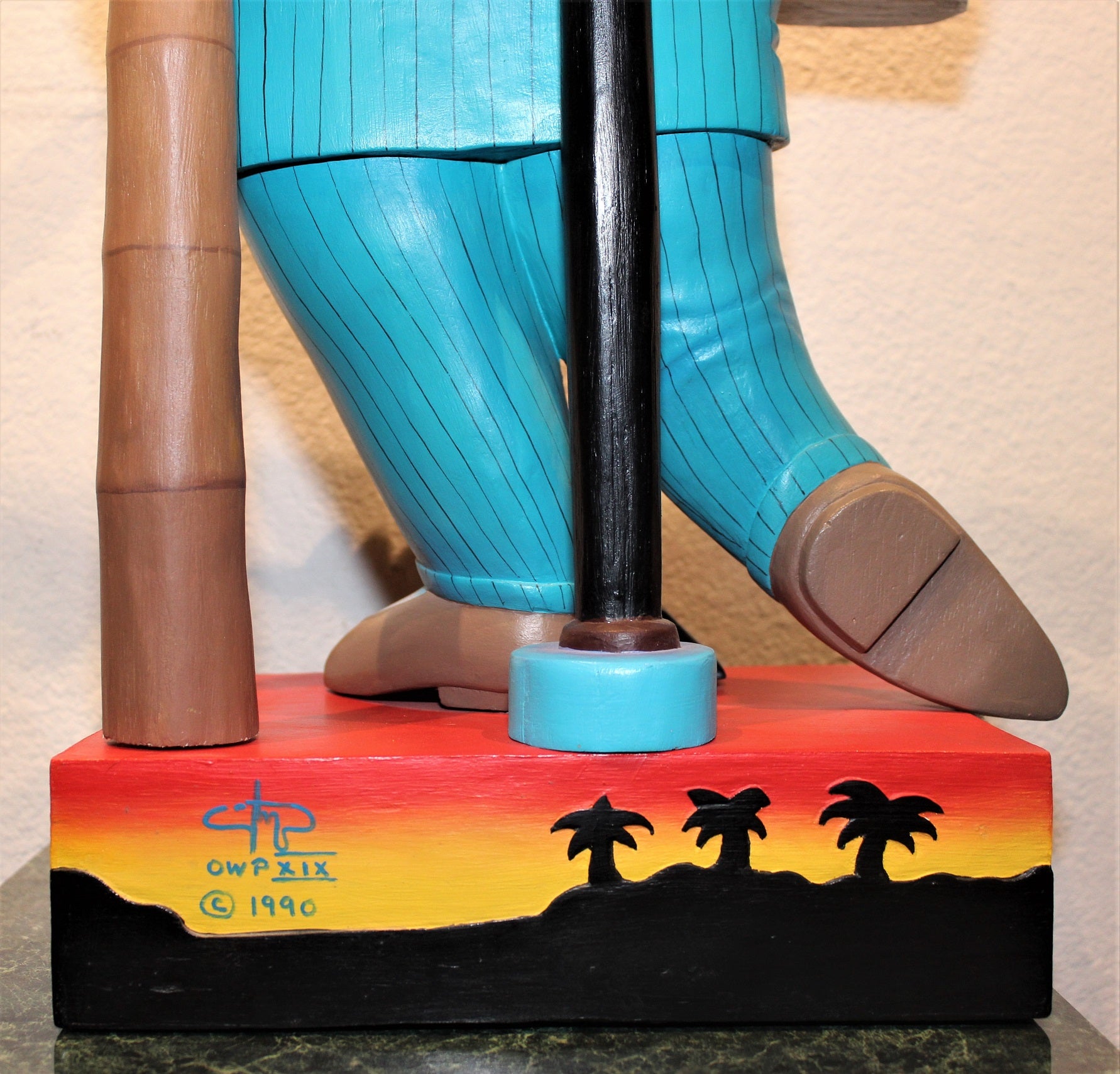 Markus Pierson 'Sunset Cafe' Wooden Sculpture - Centaur Art Galleries