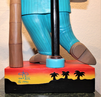 Markus Pierson 'Sunset Cafe' Wooden Sculpture - Centaur Art Galleries