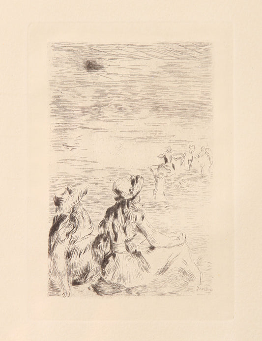 Pierre Auguste Renoir 'Sur La Plage, A Berneval' - Centaur Art Galleries