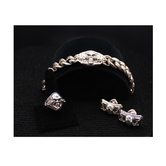 Scott Kay (Unkaged) Braclet, Cufflinks & Ring Sterling Silver Set