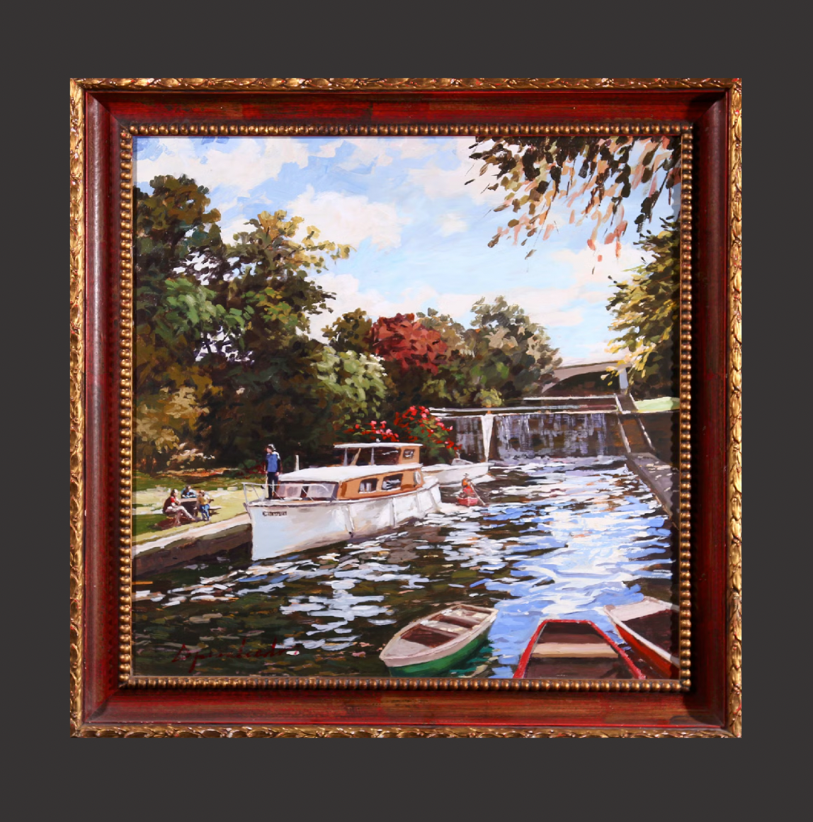 Lisandro Lopez  'River Scene' - Centaur Art Galleries