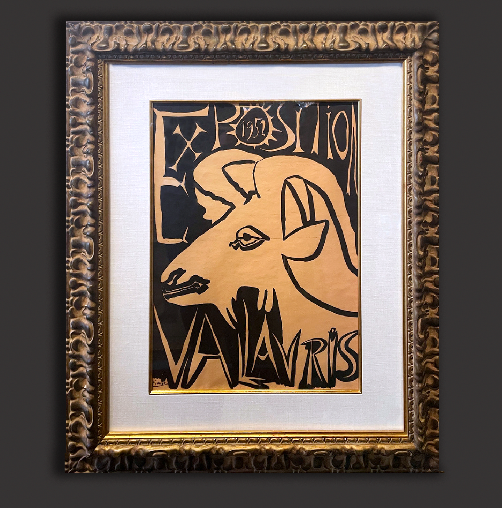 洋書 Picasso a Vallauris Linogravur Pablo Picasso 'Exposition Vallauris 1952'