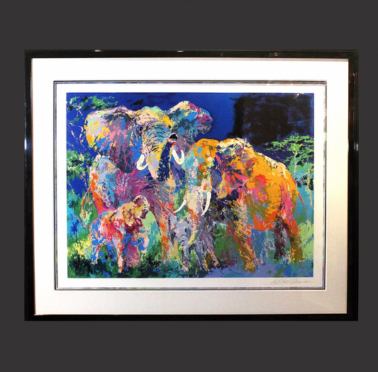 LeRoy Neiman 'Elephant Family'
