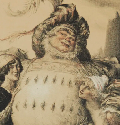 Charles Lucien Leandre 'Panurge Massenet' - Centaur Art Galleries