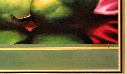 Alexander Sheversky 'Still Life Wine & Fruit' Painting - Centaur Art Galleries