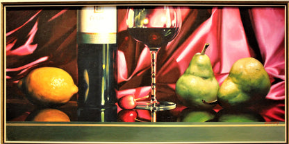 Alexander Sheversky 'Still Life Wine & Fruit' Painting - Centaur Art Galleries
