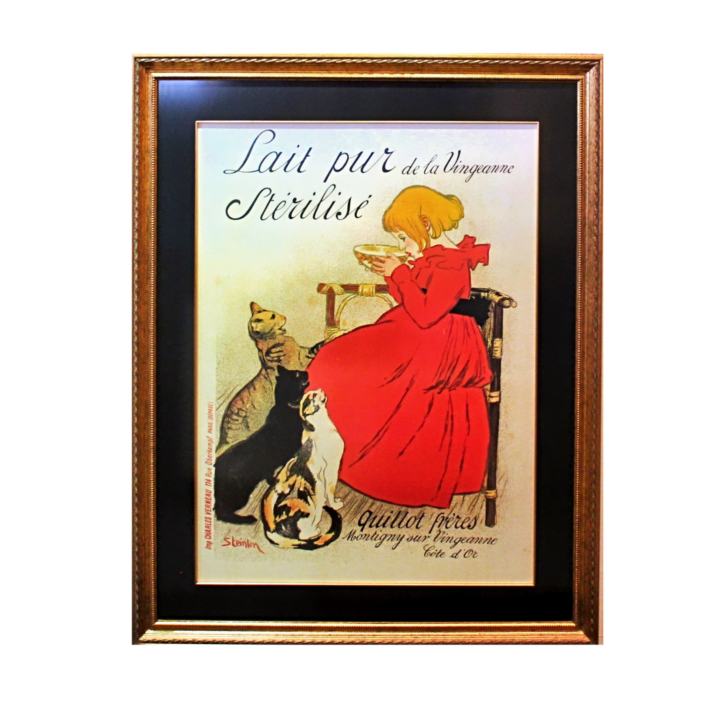Unsigned 'Lait Pur de la Vingeanne Sterilise' Steinlen Poster