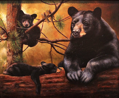 Pedro Tapia 'Osa Negra Con Cachorros' - Centaur Art Galleries