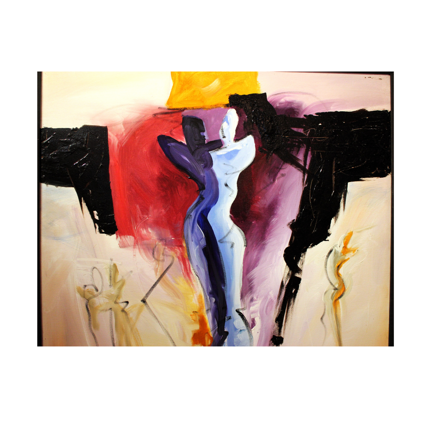 Alfred Gockel 'Violet Obsession' Original Painting