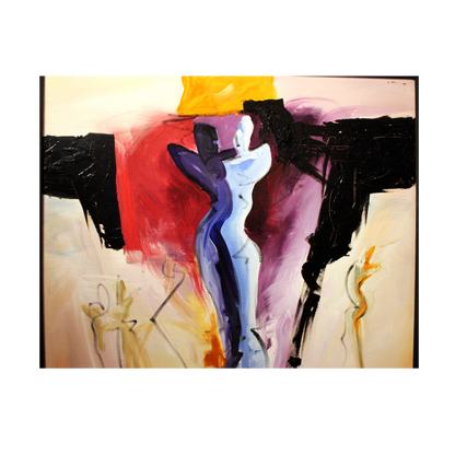 Alfred Gockel 'Violet Obsession' Original Painting