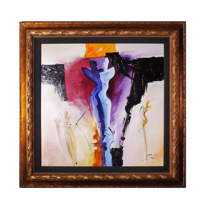 Alfred Gockel 'Violet Obsession' Original Painting