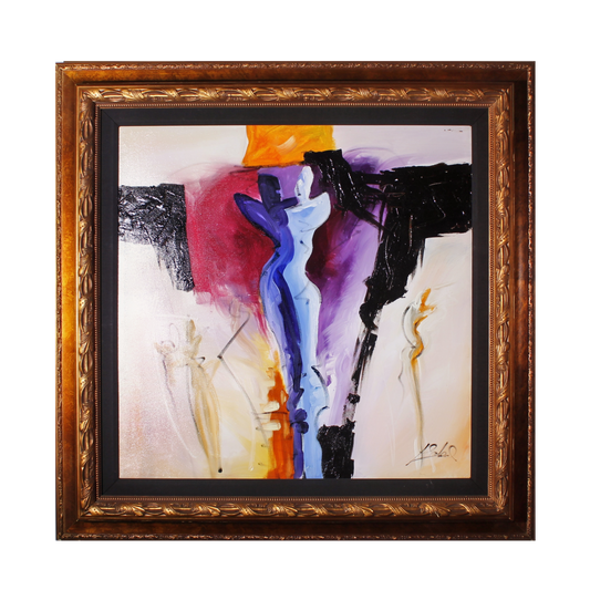 Alfred Gockel 'Violet Obsession' Original Painting