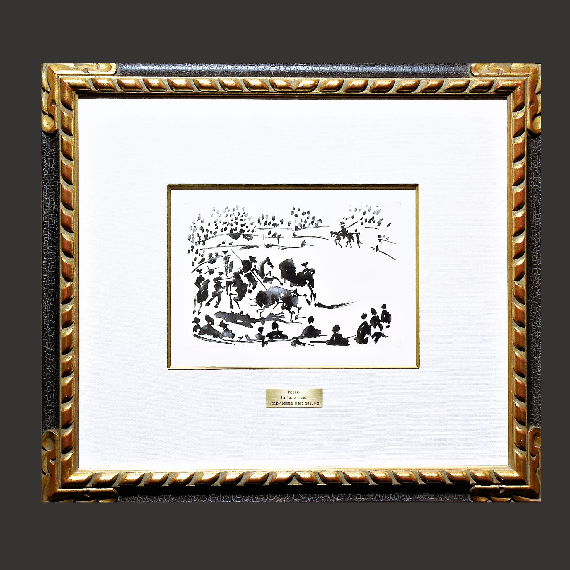 Pablo Picasso La Tauromaquia Suite- 'El Picador Obligando al Toro Con Su Pica' - Centaur Art Galleries