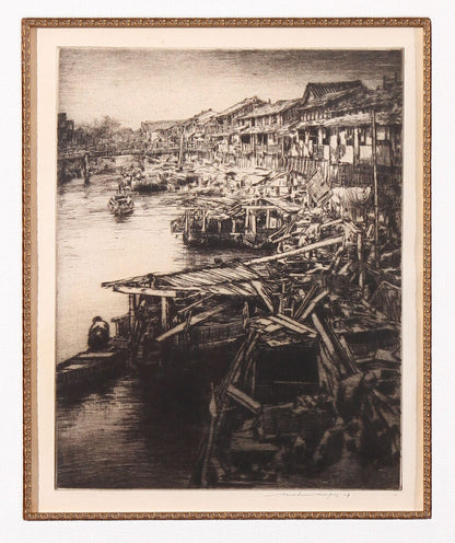 Mortimer Menpes 'On the Great Canal' Osaka Japan