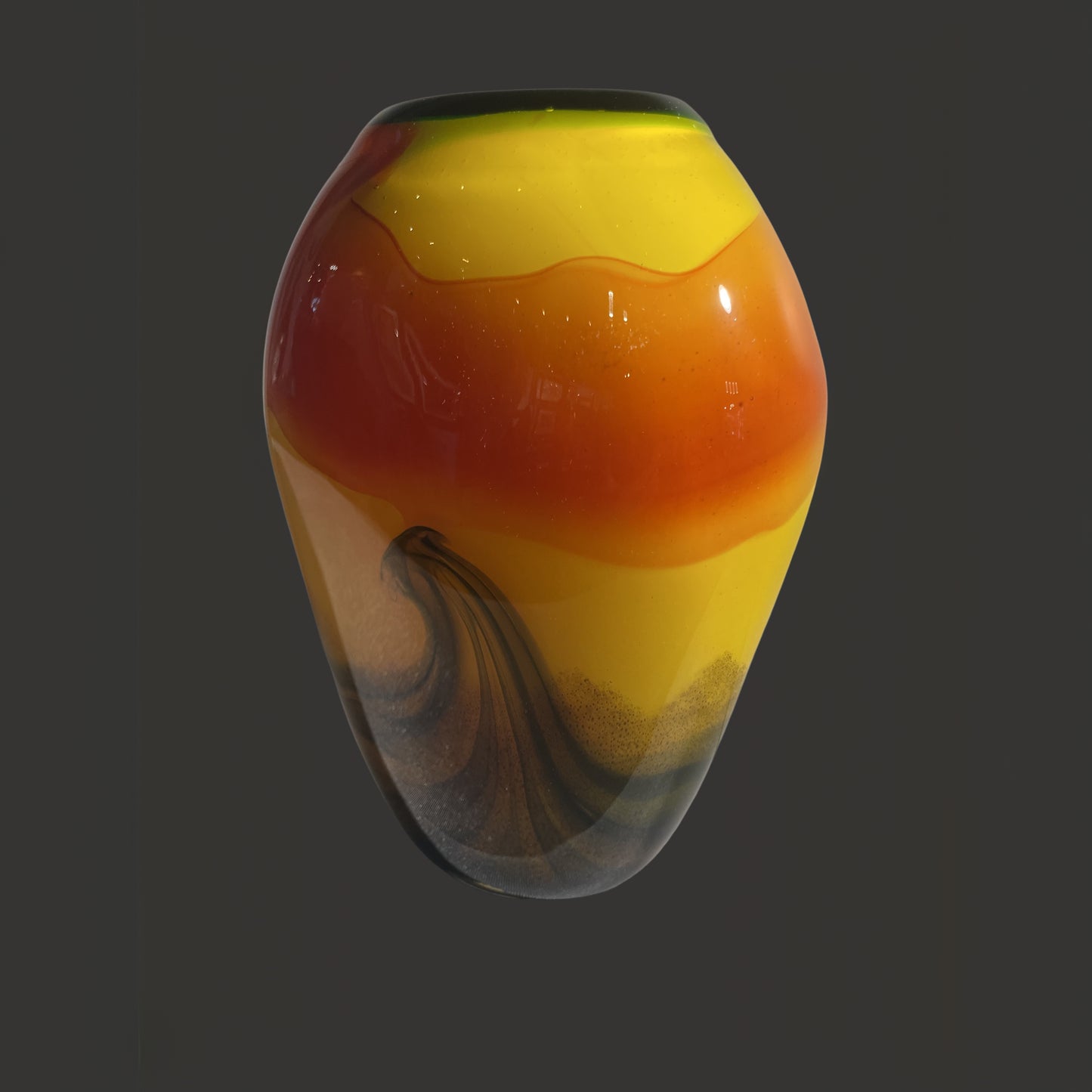 Glass Yellow Vessel - Centaur Art Galleries