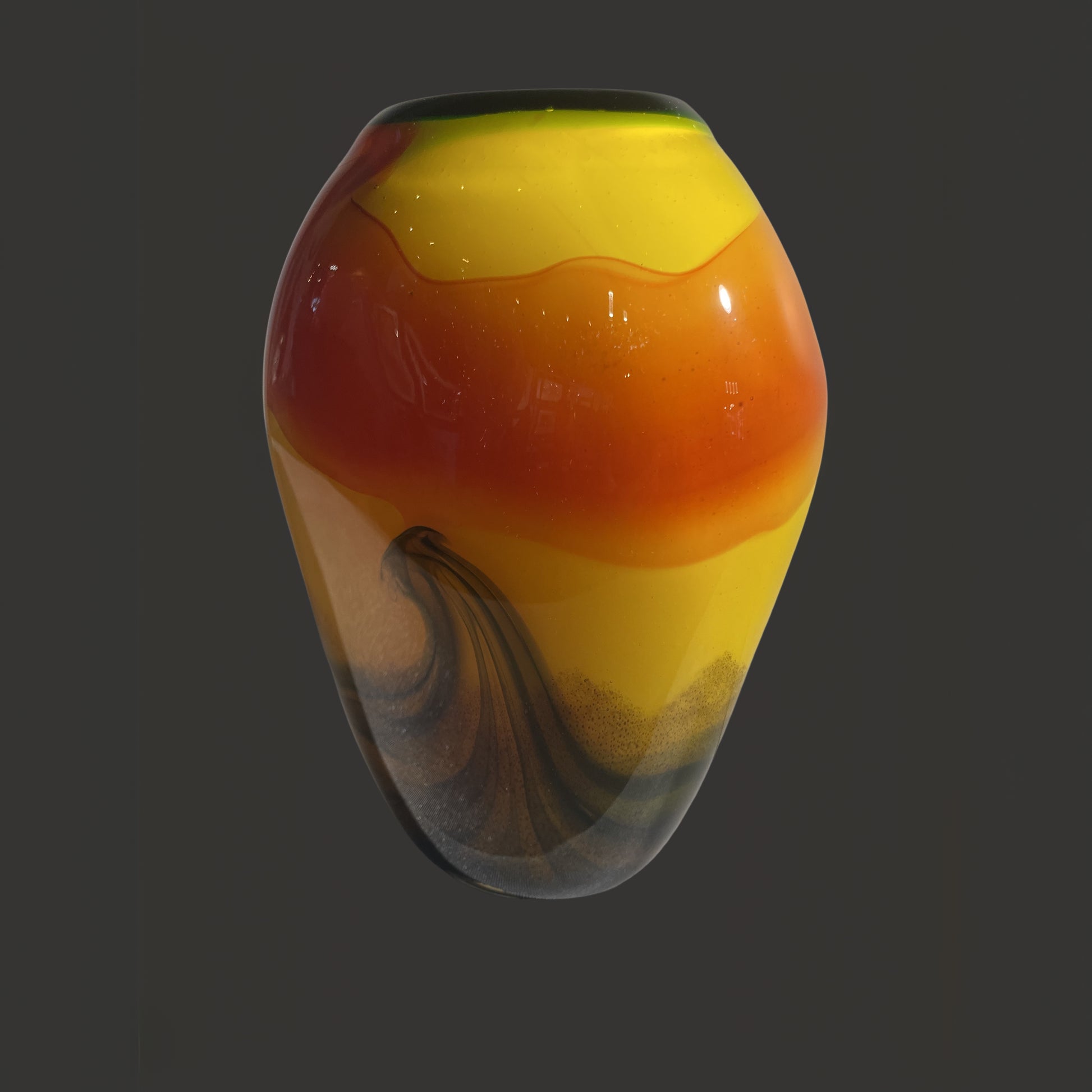 Glass Yellow Vessel - Centaur Art Galleries