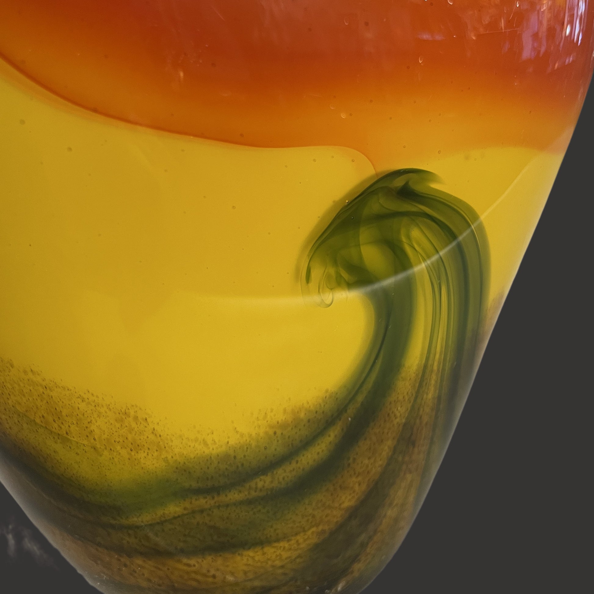 Glass Yellow Vessel - Centaur Art Galleries