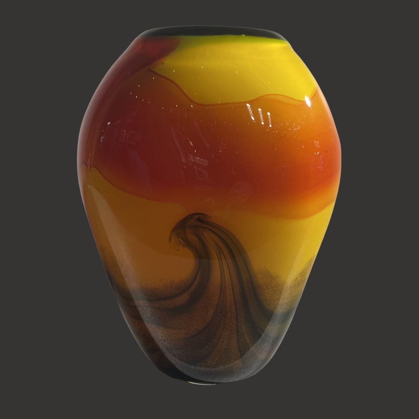 Glass Yellow Vessel - Centaur Art Galleries